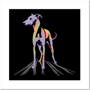 Whippet Dog Sighthound Minimal Art Posters and Art